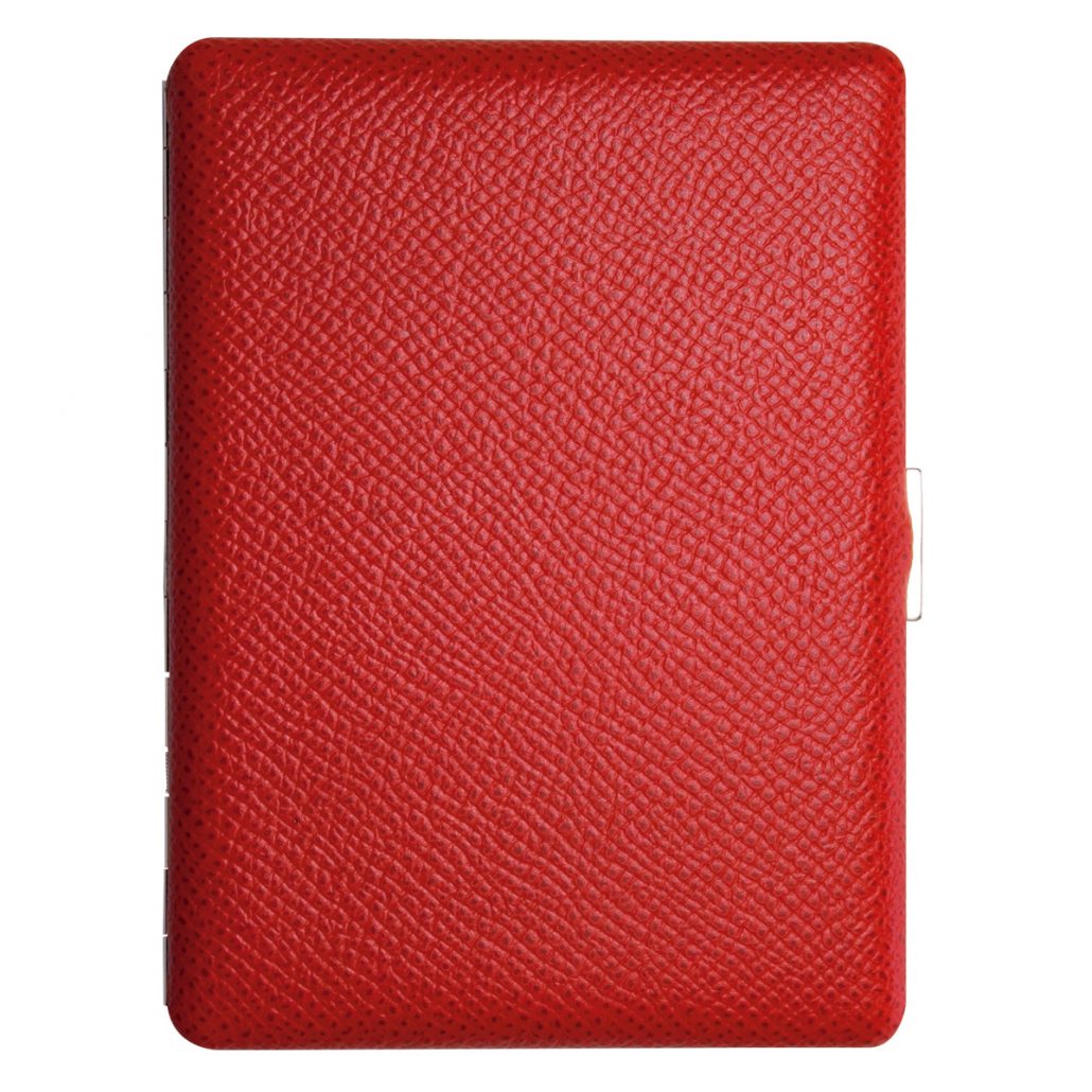 Tsubota Pearl Cosmos Noblesse Cigarette Case - Red - Image 2