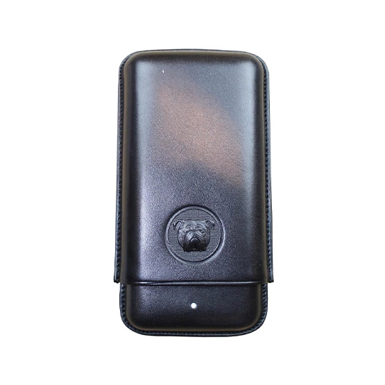 Dunhill White Spot Bulldog Black Cigar Case - 3F Corona Extra