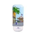 Elie Bleu Leather Cigar Case Casa Cubana Carousel - 2 Robusto