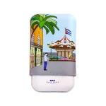 Elie Bleu Leather Cigar Case Casa Cubana Carousel - 3 Robusto