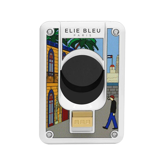 Elie Bleu Cigar Cutter Casa Cubana - White