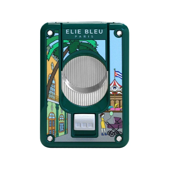 Elie Bleu Cigar Cutter - Green Carousel