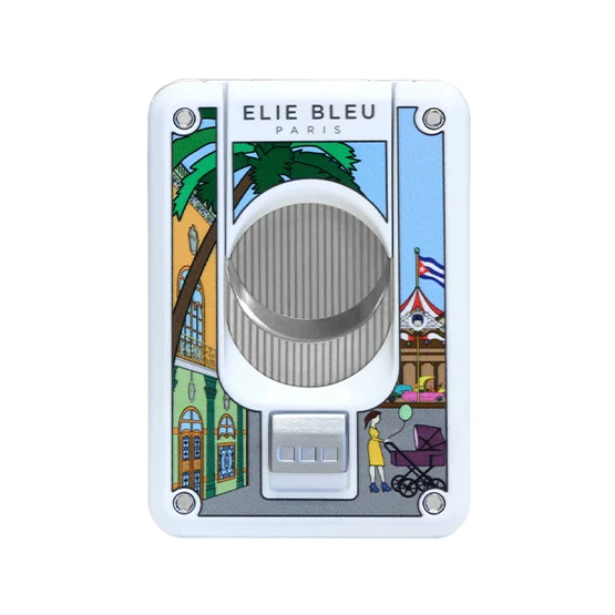 Elie Bleu Cigar Cutter - White Carousel