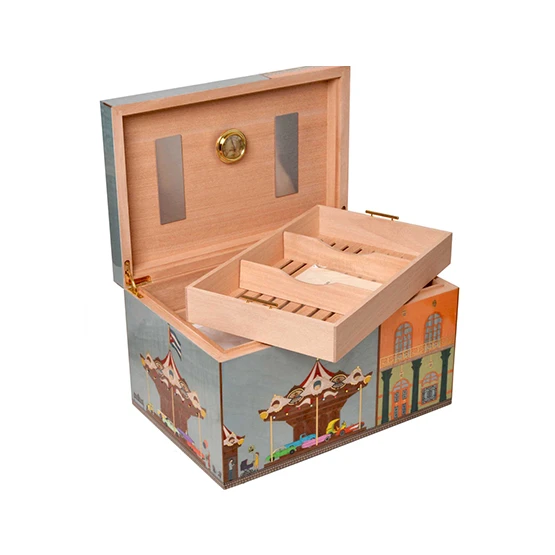 Elie Bleu Casa Cubana Carousel Humidor - 125 Cigar Capacity - Image 2