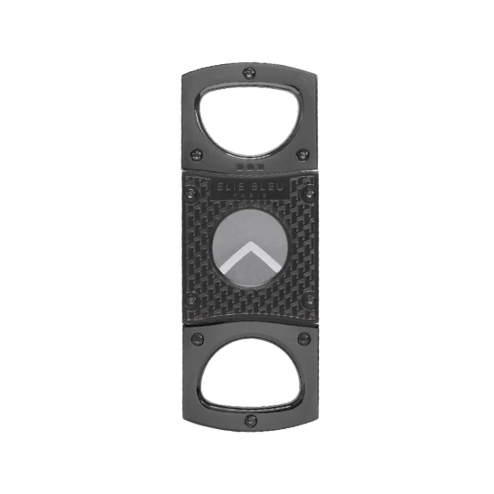 Elie Bleu Double Blade Cigar Cutter - Black Carbon Fibre