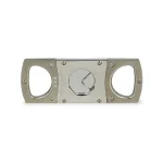 Elie Bleu Double Blade Cigar Cutter - Polished/Satin Steel