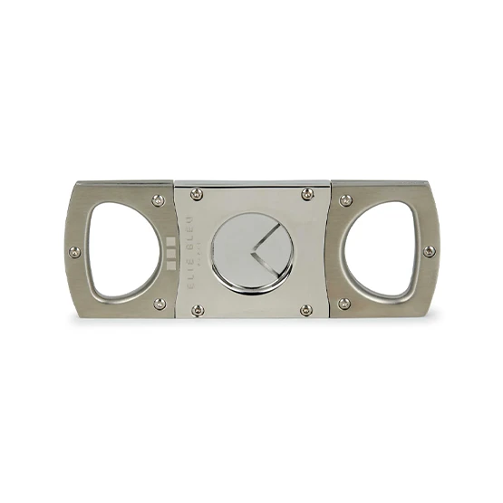 Elie Bleu Double Blade Cigar Cutter - Polished/Satin Steel