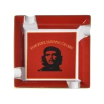 Elie Bleu Large Porcelain Che Ashtray (4 Cigars) - Red
