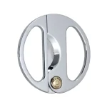 Elie Bleu Round Cigar Cutter - Polished Handles/Gold Button