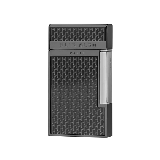 Elie Bleu Single Jet Flame Cigar Lighter -  Carbon Grid