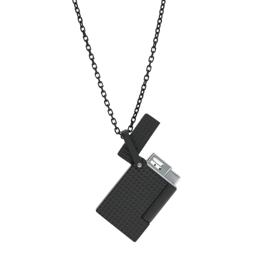 S.T. Dupont Necklace Diamond Head Lighter – Black - Image 2