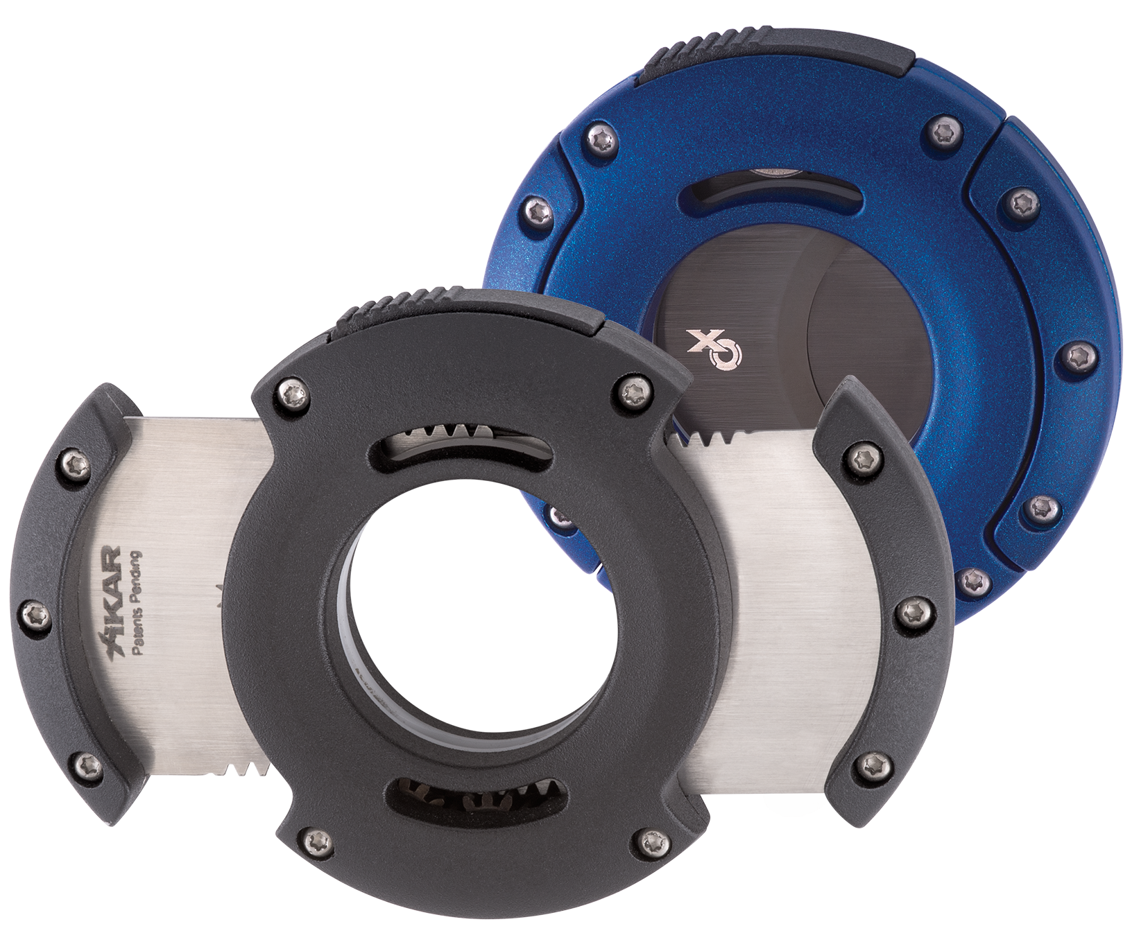 Xikar XO Cigar Cutter - Black with Chrome Blades - Image 2