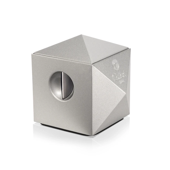 Colibri Quasar Two-in-One Desktop Cigar Cutter - Silver