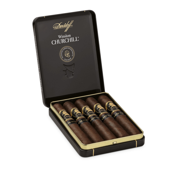 Davidoff Winston Churchill The Late Hour Petit Panetela Cigar - Tin of 5