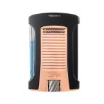 Colibri Daytona Single Jet Flame Cigar Lighter - Black & Rose Gold