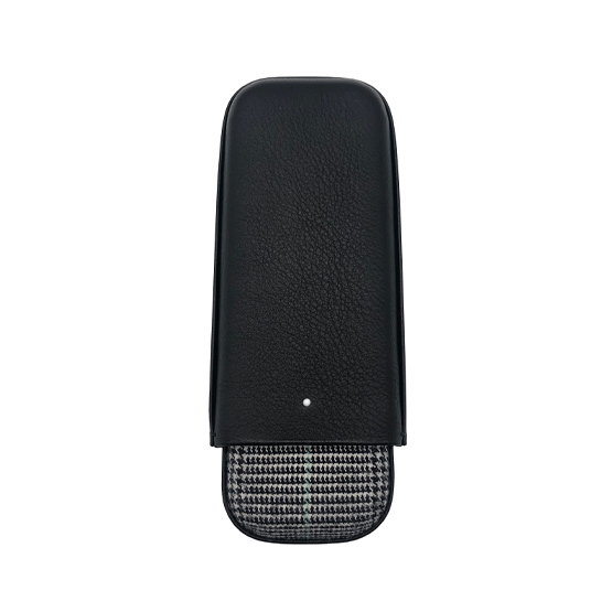 Dunhill White Spot Highland 9 Cigar Case (2 Robusto) - Limited Edition Black and White