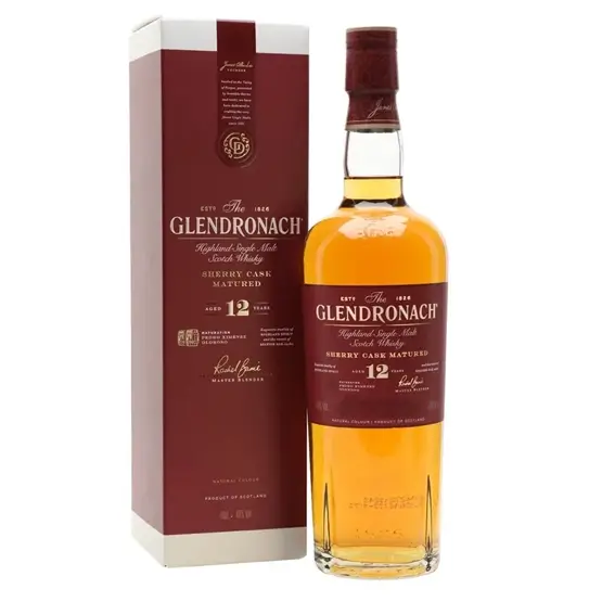 Glendronach 12 Year Old Sherry Cask Matured Highland Single Malt Scotch Whisky Distillery Bottling (70cl / 43%)