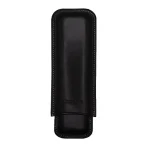Jemar Black Leather Cigar Case - 2 Corona