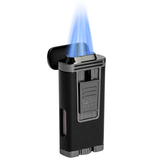 Palio Pro Polaris Triple Torch Cigar Lighter - Black