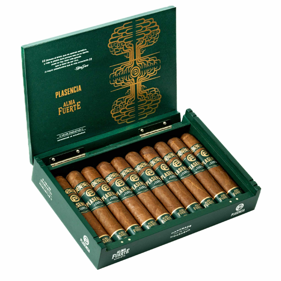 Plasencia Alma Fuerte Colorado Claro Robustus II Cigar Box of 10