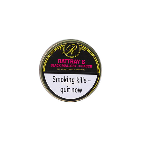 Rattray's Black Mallory Pipe Tobacco 50g - Single Tin