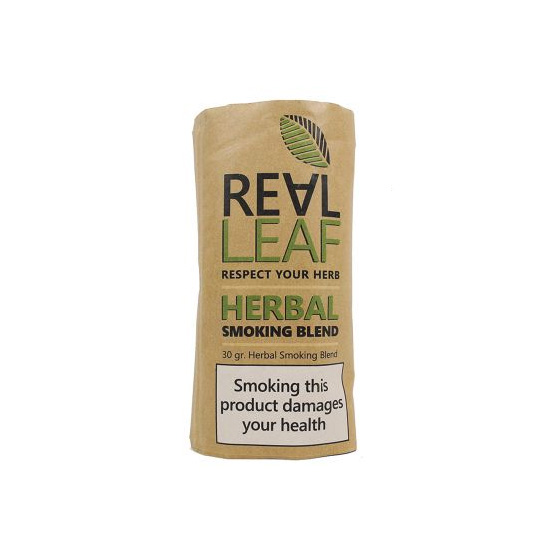 Real Leaf Herbal Smoking Blend Tobacco 30g - Single Pack - Image 2