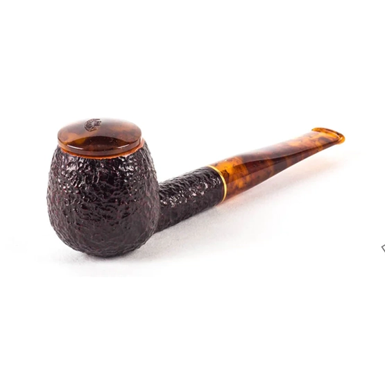 Savinelli Tortuga Rustic Bent Apple 626 6mm Filter Pipe - Image 2