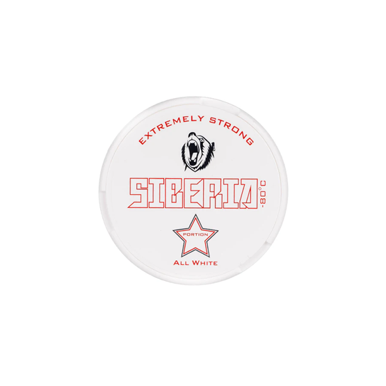 Siberia All White (33mg Super Strong) Nicotine Pouches - Single Tin