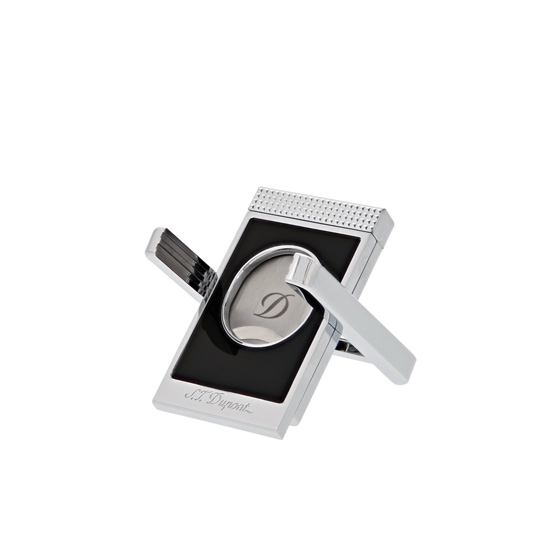 S.T. Dupont Cigar Cutter and Cigar Stand - Black Lacquer and Chrome