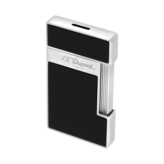 S.T. Dupont Slimmy Single Jet Lighter - Black/Chrome - Image 2