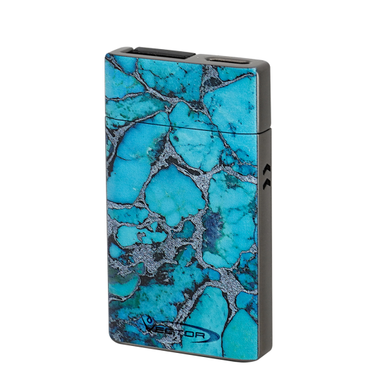 Vector Bishop Flat Flame Lighter - Turquoise Marble - Image 2