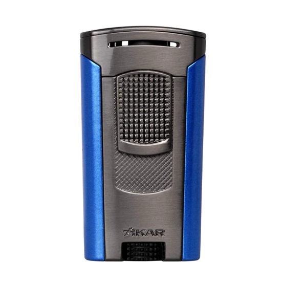 Xikar Astral Single Jet Flame Cigar Lighter - Gunmetal/Blue