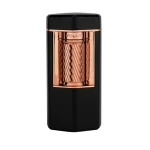 Xikar Meridian Triple Soft Flame Lighter - Black & Rose Gold