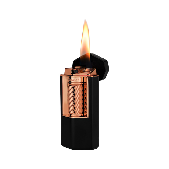 Xikar Meridian Triple Soft Flame Lighter - Black & Rose Gold - Image 2