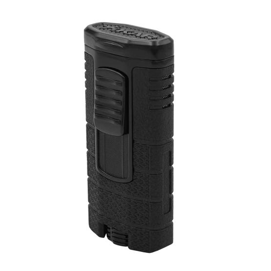 Xikar Tactical Triple Jet Flame Cigar Lighter - Black & Black