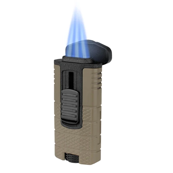 Xikar Tactical Triple Jet Flame Cigar Lighter - Tan & Black - Image 2