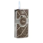 Zino Graphic Leaf Single Jet Flame Cigar Lighter - Brown