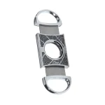 Zino Graphic Leaf Double Blade Cigar Cutter - Grey