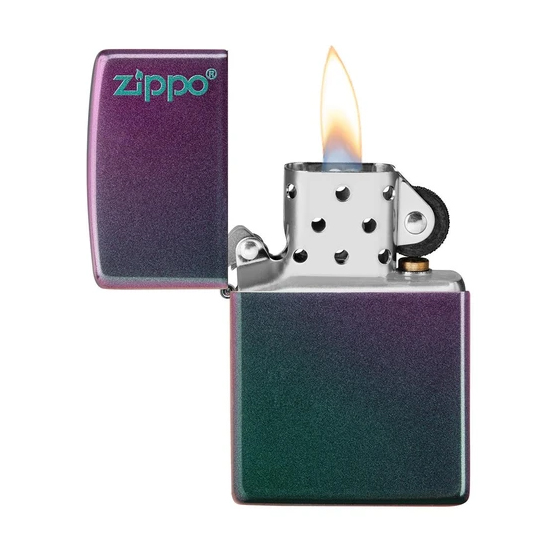 Zippo Classic Iridescent Zippo Logo Soft Flame Lighter - Image 2